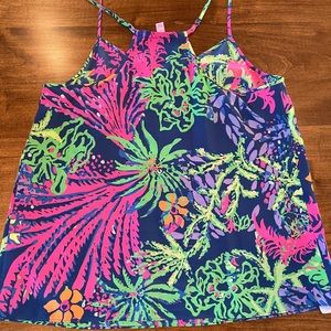 Like new. Worn once. lily Pulitzer Dusk silk top